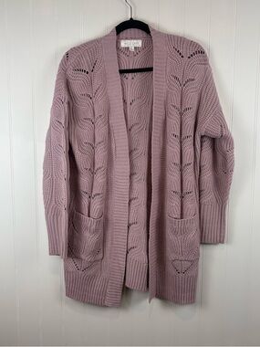 Wild Skye Knit Cardigan Boho Cozy Cottagecore Pink Soft Layer Feminine Crochet